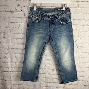 Miss Me Capri Embellished Western Jeans Size 27
